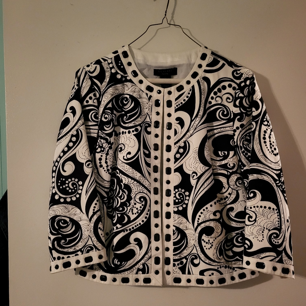 Black and White Patterned Jacket